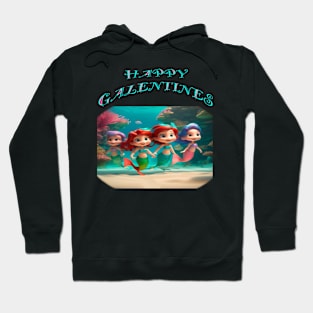 Galentines day mermaids Hoodie